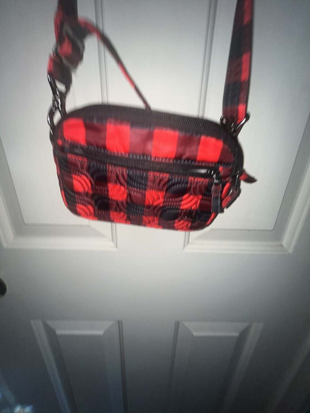 Lug Coupe Small Convertible Crossbody Bag Buffalo Check Red